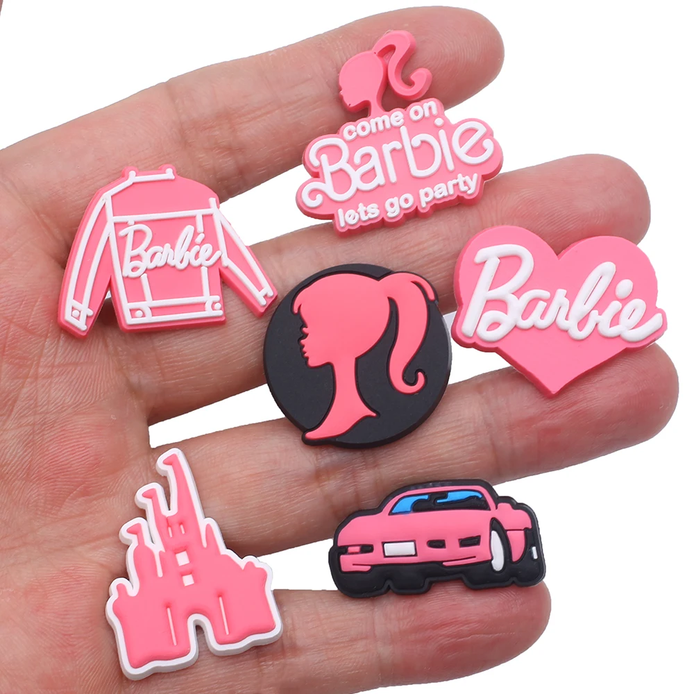 1pcs Barbie doll series Shoe Charms Designer for Shoe Accessories Dreations for Classic Clog Kids X-mas Gift Hot Sale