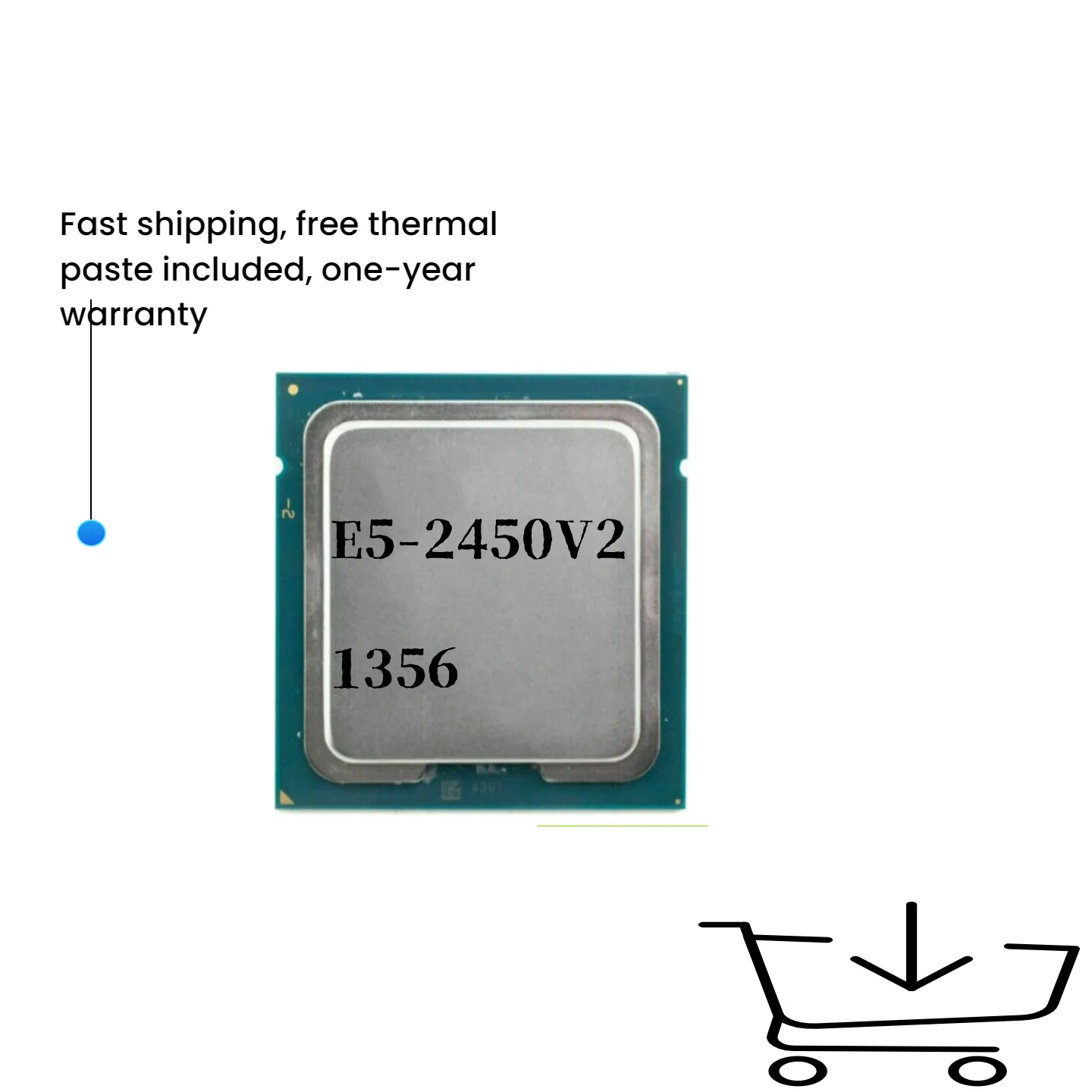 

Xeon E5 2450V2 2450 V2 2.5GHz 8-Core 16-Thread CPU Processor 95W LGA 1356