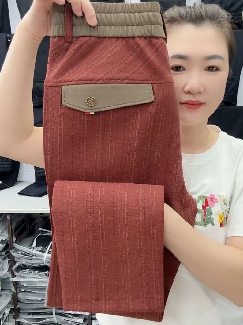 

Новые мужские повседневные брюки: весенне-осенние, модные, легкие, люксовые, стильные, универсальные, элегантные