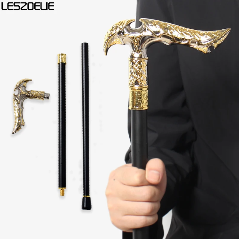 

92cm Luxury Gold & Silver Pattern Walking Cane Elegant Vintage Fashion Men's Women's Party Decorative Stick