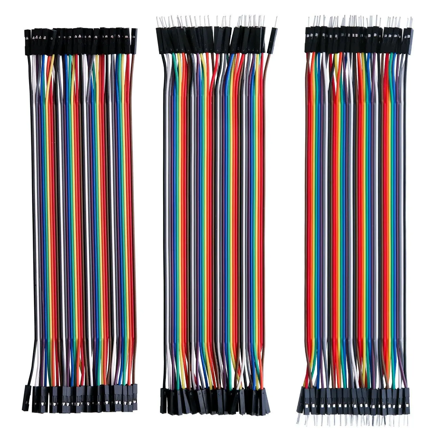 Dupont Line 40pin Male to Female, 40pin Male to Male, 40pin Female to Female Jumper Wire Dupont Cable for Arduino DIY Kit