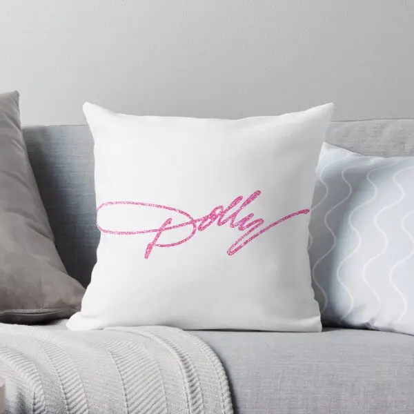 Dolly Parton Pink Sparkle  Printing Throw Pillow Cover Home Sofa Office Decorative Anime Cushion Pillows not include One Side