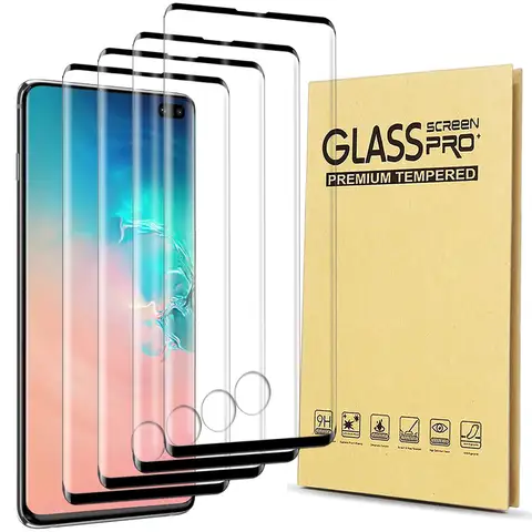 Lot de 4 protecteurs d'écran en verre clair du Guatemala, couverture complète, étui convivial, Samsung Galaxy S10, S10 Plus, S10 +, S10e, S10, 5G