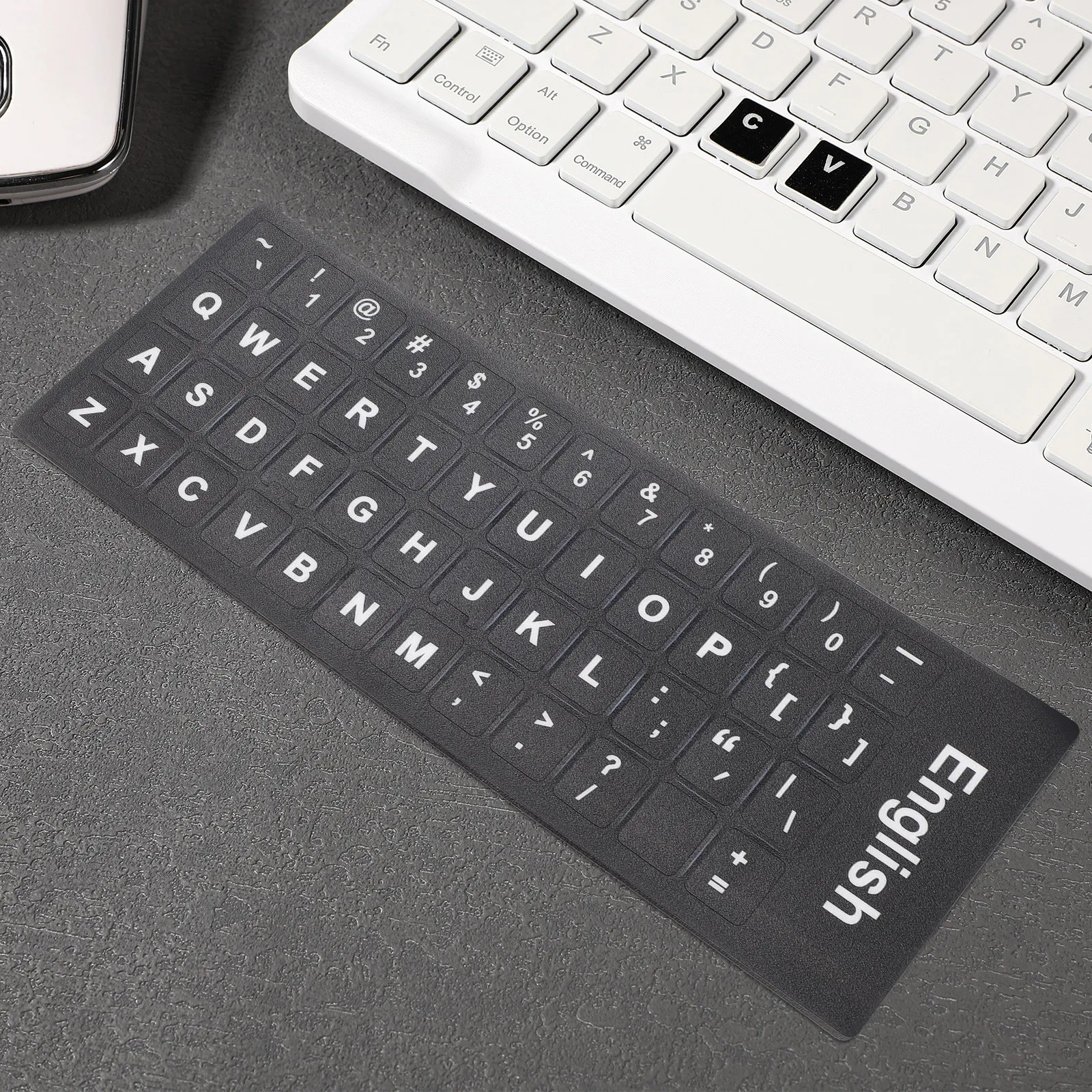 

10 Sheets English Keyboard Letter Stickers Universal Laptop Computer Keyboard Replacement Stickers Dust Water Resistant Easy