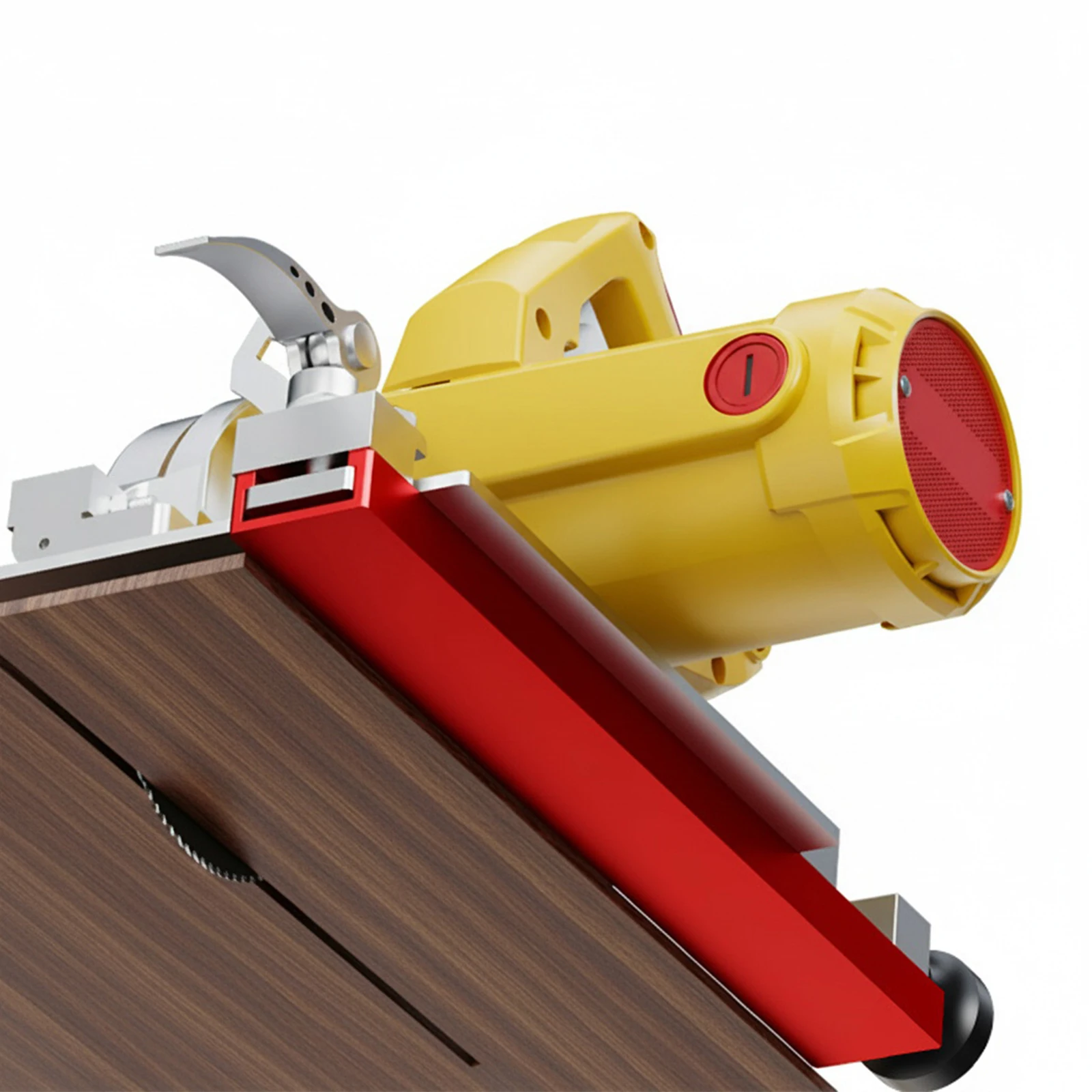 Aluminum Alloy Circular Saw Rail Tool Two-Way Buckle Locking Clamp One-Button Positioning for Woodworking Engraving Framing