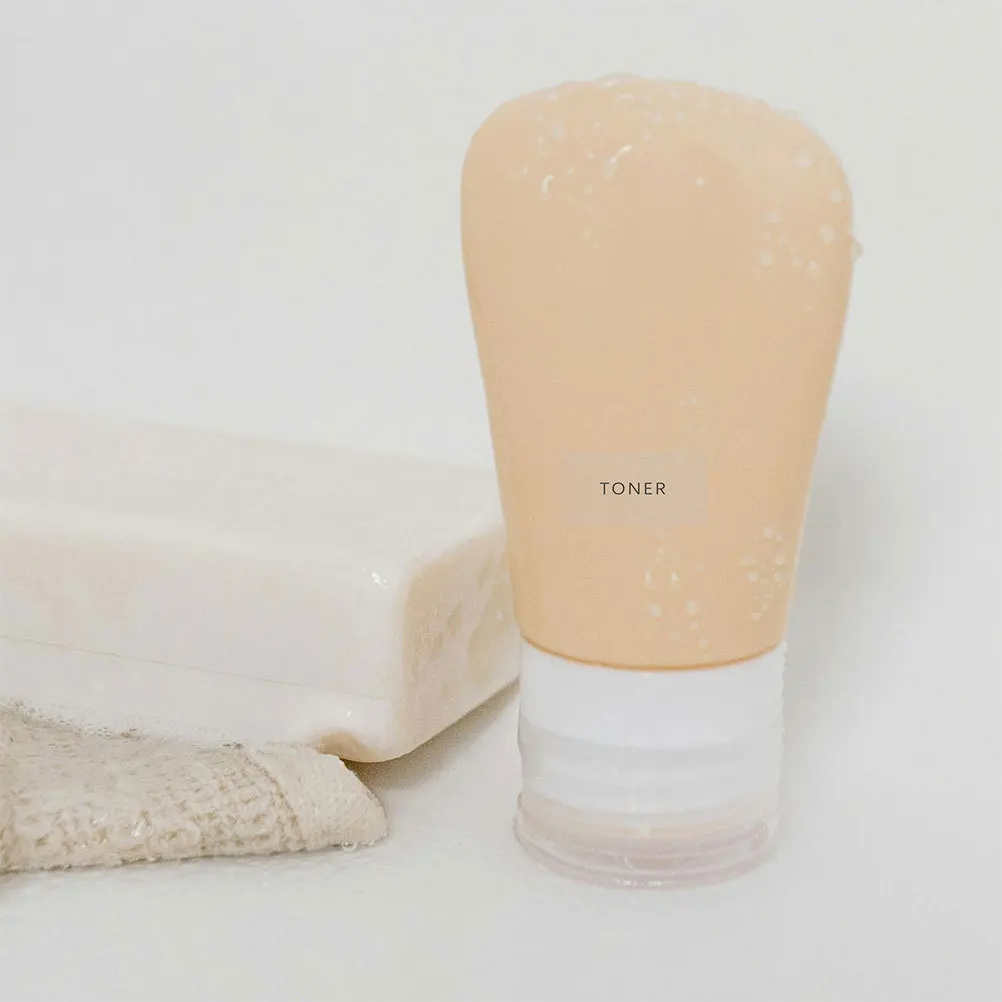 

20 Sheets Travel Size Bottle Labels Clear Bathroom Stickers for Shampoo Conditioner Body Wash Organization