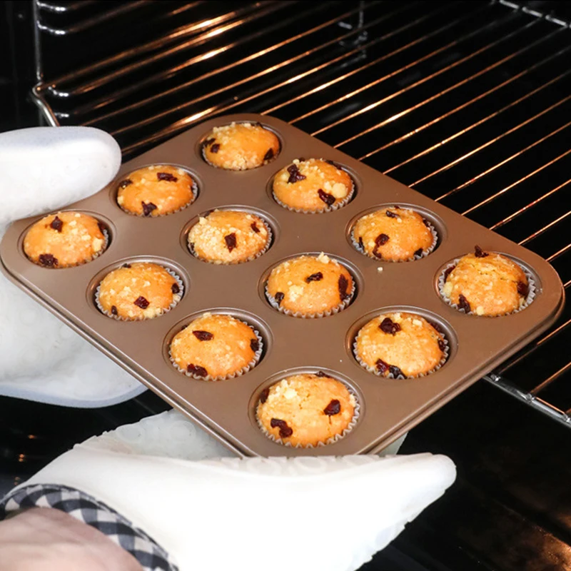 12 Cups Cupcake Pan Muffin Tray Cupcake Mold Muffin Pan Carbon Steel Baking Pan Non Stick Bakeware image 3