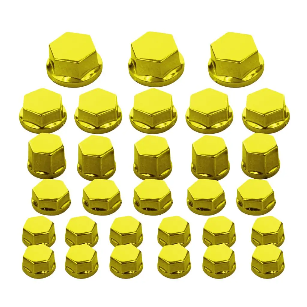 30Pc motorcycle nut screw cover for Yamaha Kawasaki Honda Honda Gold