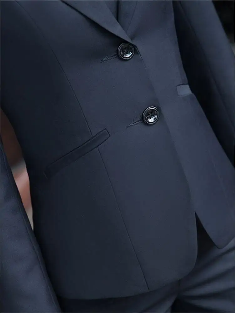 Terno feminino Faionable Jaet para trabalho ort Sle Long Sve Cleanfit Design Profional Office Wear Outono Commute