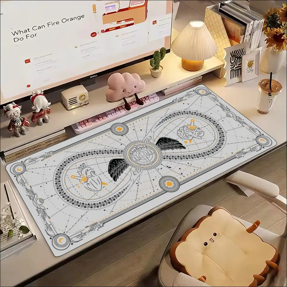 Mystic Tarot Constellation Large Game Playmat Non Slip Rubber Desk Mat For Card Board Game Keyboard Mouse Desktop Surface