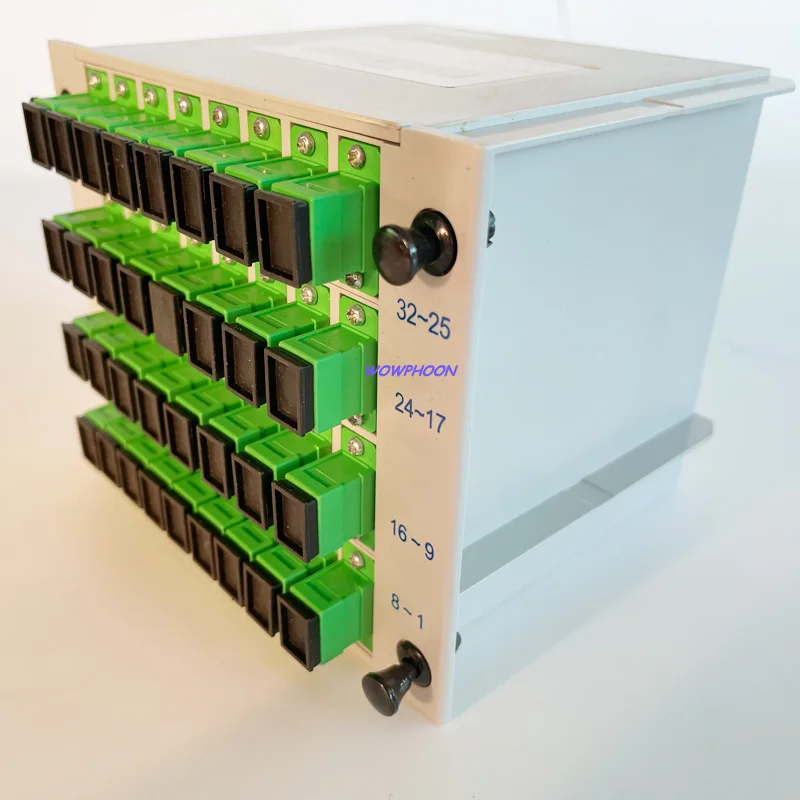 Optical PLC Fiber Optic Splitter Cassette Box Card Inserting Type for FTTH SC APC UPC Connector