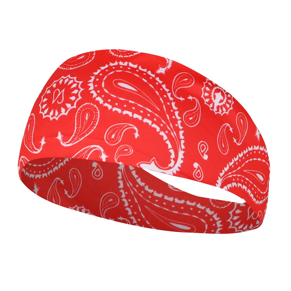 Paisley Print Elastic Hairband Fashion Headbands For Women Men Running Fitness Yoga Hair Bands Stretch Makeup Hair Accessories