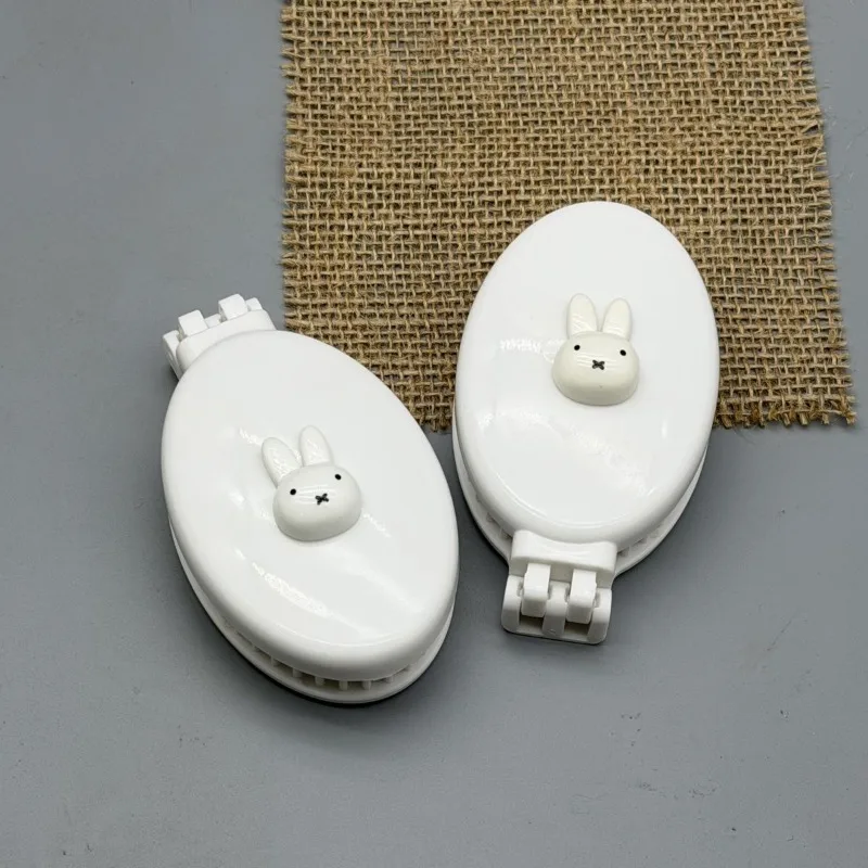 Simple Miffy Rabbit Sweet Cute Creative Cartoon Pattern Peripheral Fashionable Small Portable Folding Mirror Massage Airbag Comb view 6