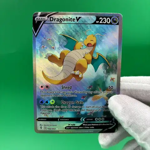 PTCG Collezione Carte Dragonite V Umbreone Charizard Blastoise FAI DA TE Self Made Singola Carta Gioco Classico Anime Carte Regalo Giocattolo