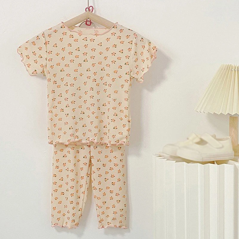 

Boys Girls Short-sleeved Shorts Suit Baby T-shirt + Pants Pure Cotton Clothes Set New Summer Children's Clothing