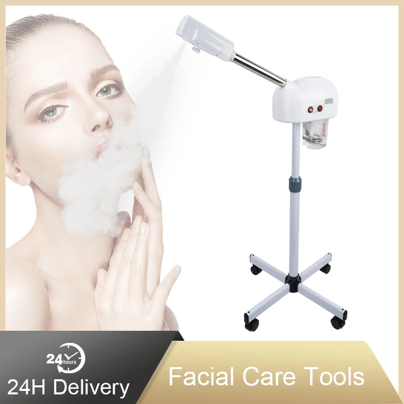 

Ozone Hot Facial Steamer Warm Mist Ion Steaner for Deep Face Cleaning Nano Vaporizer Salon Home 360° Roating Nozzle Spa Sprayer
