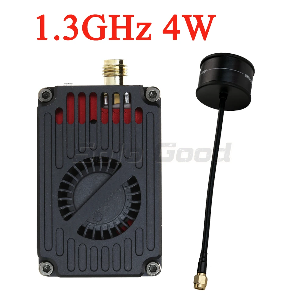 RUSHFPV 1.3GHz 4W VTX พร้อม SMA Omni-Directional เสาอากาศสนับสนุน IRC Tramp โปรโตคอลเครื่องส่งสัญญาณวิดีโอสําหรับ RC FPV Long Range Drone