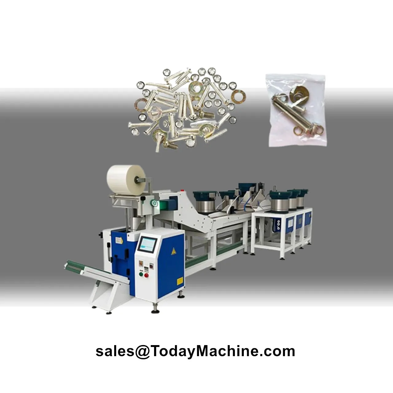 Automatic Vibration Plate Hardware Nail Screw Nut Fitting Counting Packing Machine