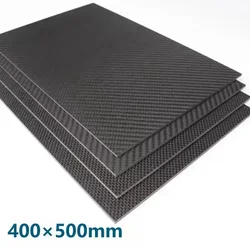 1PCS 400x500mm Full 3K Carbon Fiber Plate Sheet High Strength Carbon Board Panel Thickness 1mm 1.5mm 2mm 2.5mm 3mm 4mm 5mm 6mm