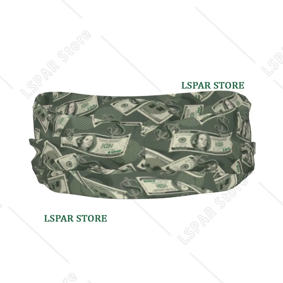 Vintage 100 US Dollar Notes Elastic Hair Band Yoga Headband Makeup Hair Hoop Headwrap