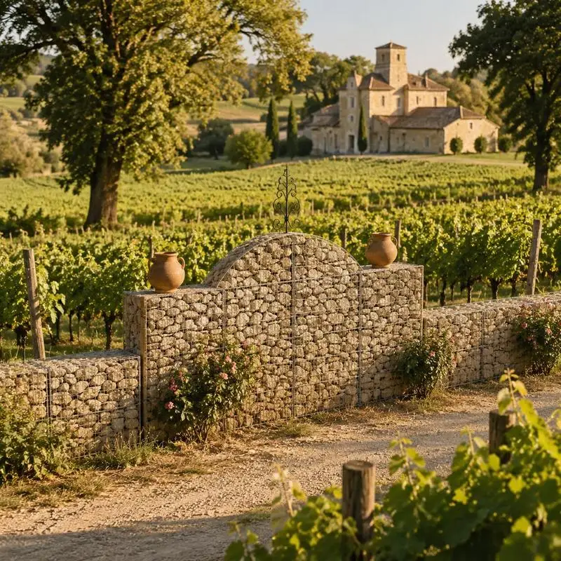Cage en treillis métallique pour gabion, structure en fer galvanisé, design à arche haute pour clôture de jardin, patio, balcon, renforcement du sol et décoration paysagère, 200x50x120/140 cm