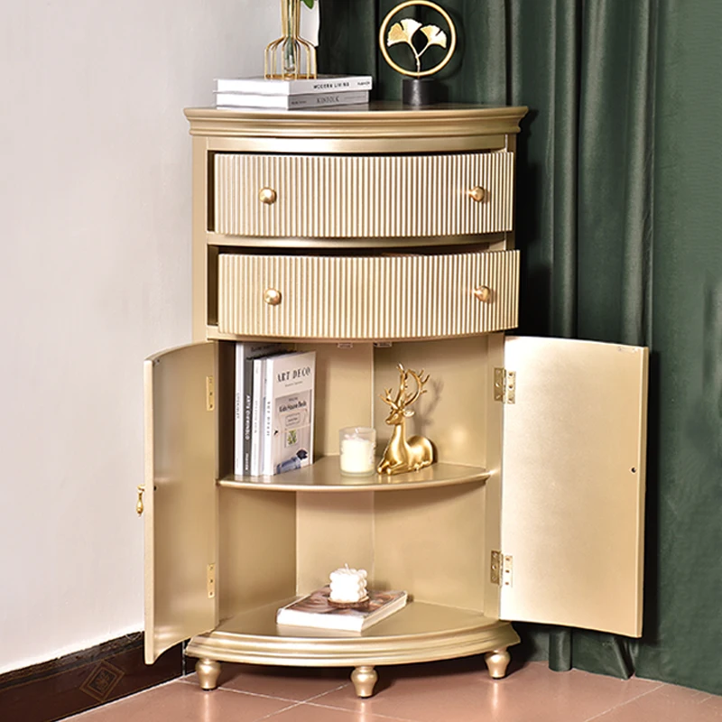 Italian Corner Living Room Cabinets Vintage Luxury Elegant Aesthetic Kitchen Cabinets Simple Classic Commode Chambre Furniture