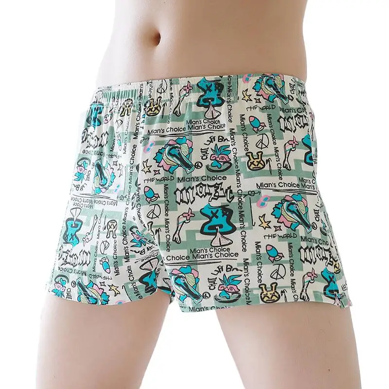 Ropa interior masculina, calzoncillos bóxer de algodón, pantalones deportivos, calzoncillos bóxer de algodón puro, pantalones cortos, pijamas familiares para hombre