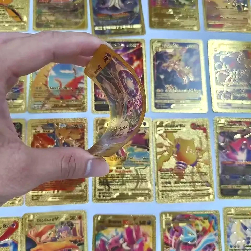 55 pcs gold pokemon cards Pokmon Foil Card Box Set (2 AL ATASH 55 PCS Pokemon