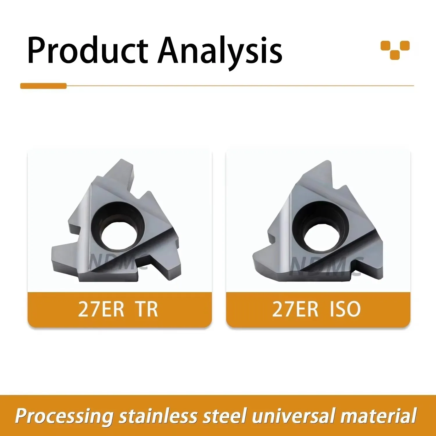 For General Material Processing DESKAR Numerical Control Lathe 27ER Series Threading Inserts Tools 27ER 8.0ISO LDA 27ER 8TR LDA