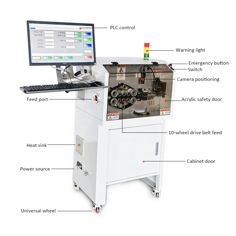 4-42 mm Visual Positioning Convoluted Tube Crest & Trough Cutting Machine 10 Wheel Driving; with Belt Feeding