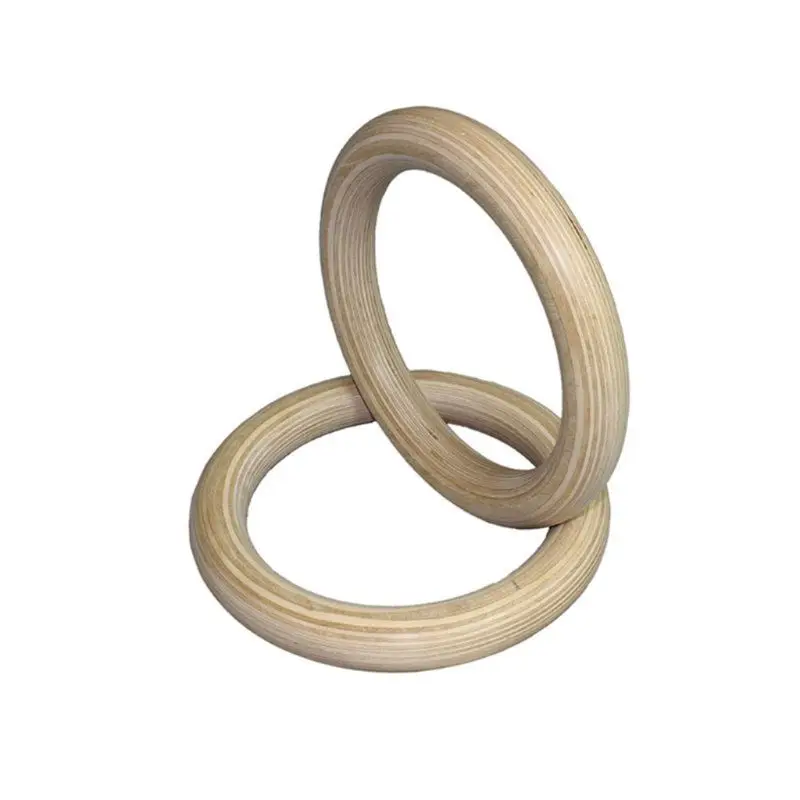 Wooden Gymnastic Rings Gym Training Ring Equipment for Body Strength Training