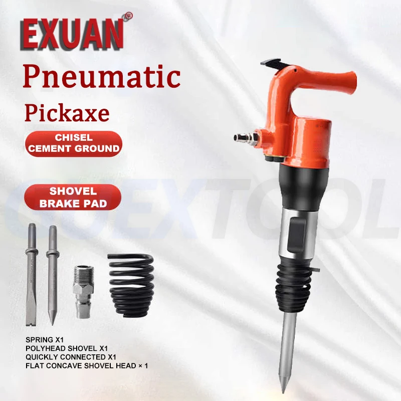 Pneumatic Pickaxe Handheld Air Shovel Alloy Impact Drill Strong Power Pneumatic Tools Drilling Machine Shock Absorbing Crusher