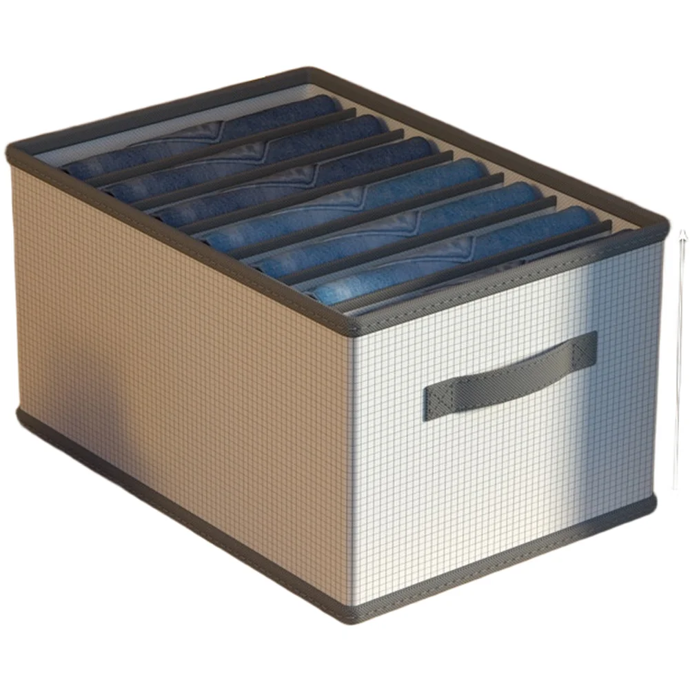 Drawer Style Foldable Storage Box for Clothes Organization with Compartments Gray EVA Material 32x25x17cm Compact