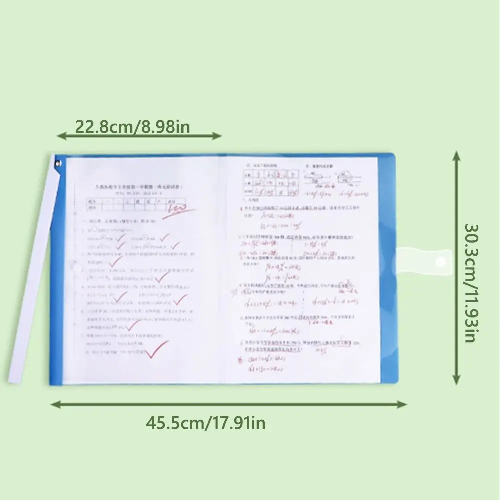 5PCS Multifunctional Gradient Color A3 File Folder Double Fixed Design Multifunction Document Organizer Memo Clip Board Students