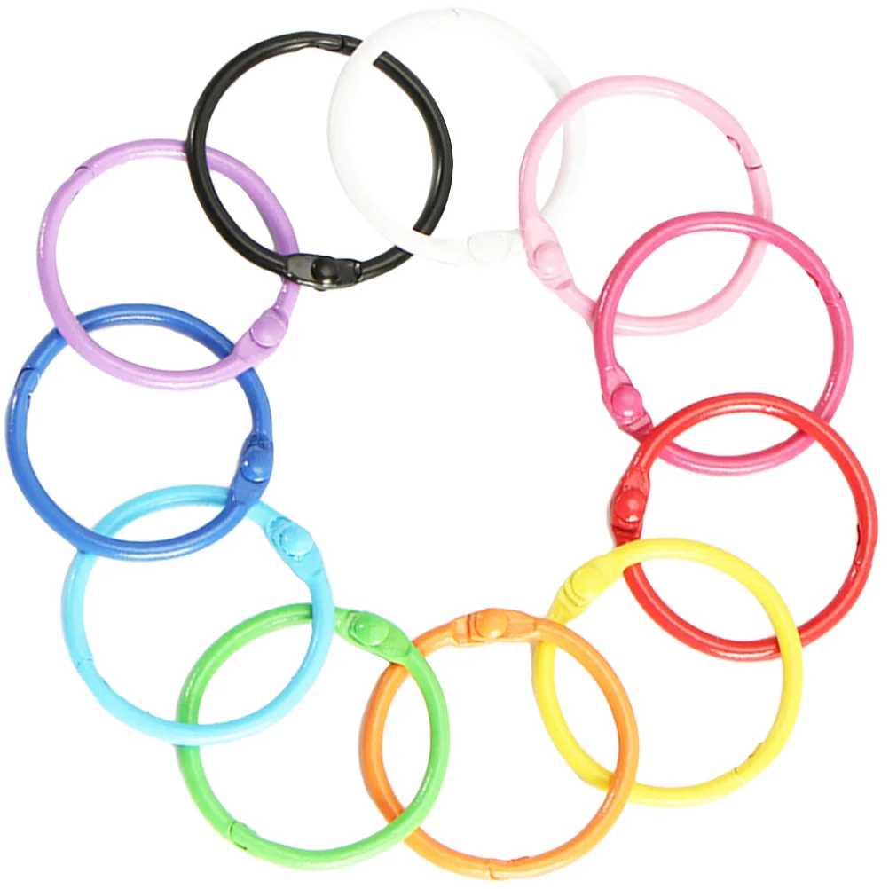 50Pcs Multi-function Key Rings Daily Use Key Chains Reusable Book Rings Book Accessory binder ring compact binder ring