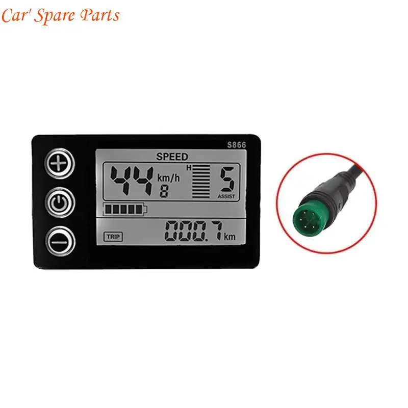 Y4UA Electric Display 24V/36V/48V Waterproof LCD Display S866 Controller Panel Dashboard Display for E-bike Scooter