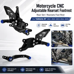 Motorcycle CNC Adjustable Rearsets Footrest Rear Set Foot Pegs Brake  Pedal For YAMAHA R7 2021-2022-2023-2024-2025