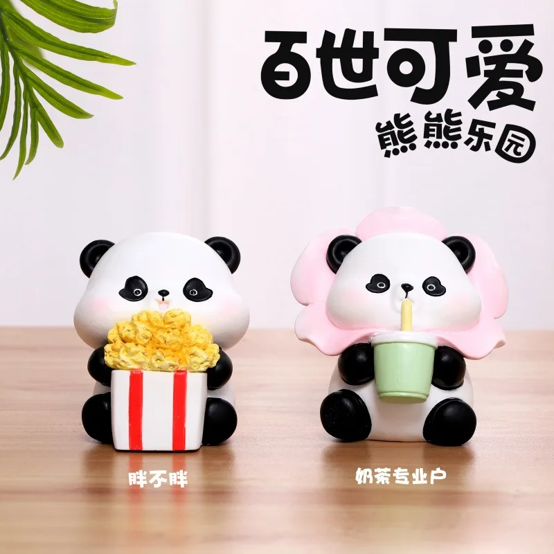 Pepsi Cute Bear Paradise Blind Box Kreative süße Panda-Puppe, handgefertigt, trendiges Geschenk für Mädchen, Kinderspielzeug