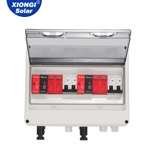 태양광 태양광 PV 컴바이너 박스, 번개 보호, 2 입력, 2 출력, DC 600V 퓨즈, MCB SPD, 야외 방수 박스, IP65
