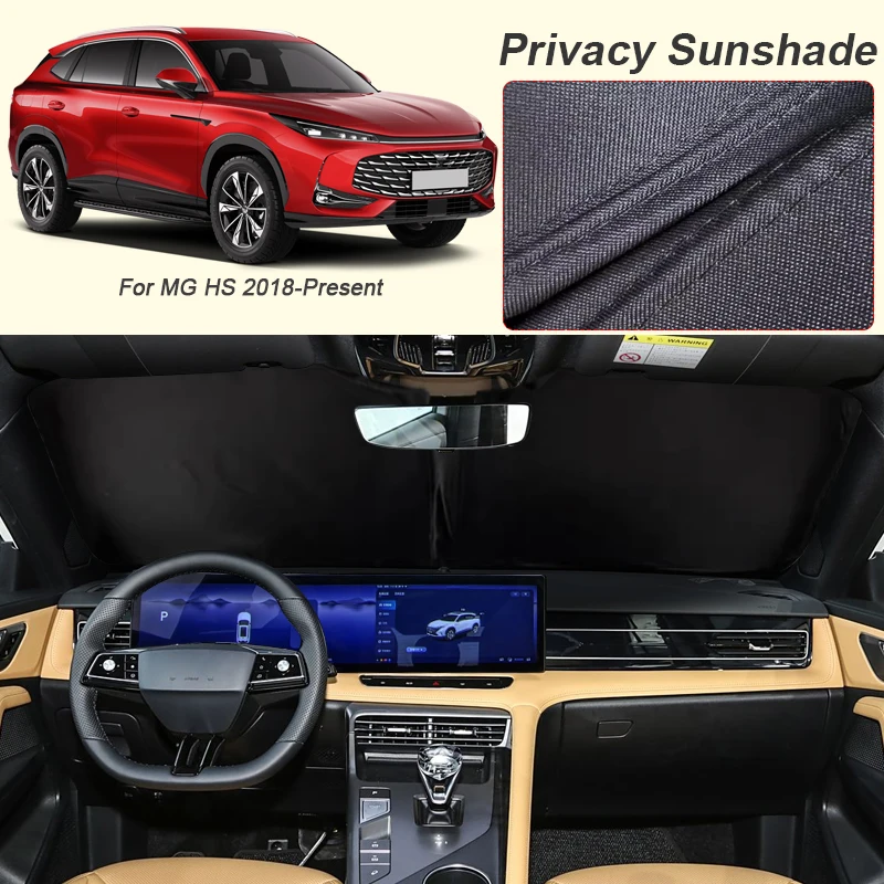 Car Black Windows Privacy Sunshade For MG HS 2018-Present Auto Anti-UV Heat Insulation Protect Cover Interior Accessories