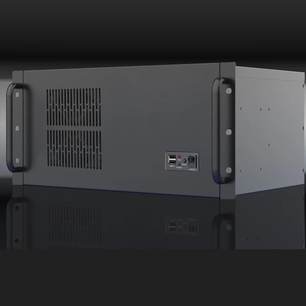 

Новый промышленный корпус 4U для сервера, 300 мм, из толстой стали, для материнских плат ATX, матовый черный