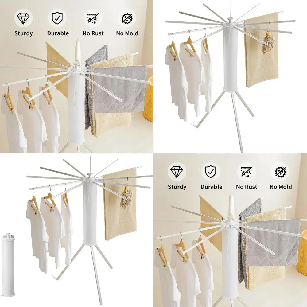 

Портативная складная сушилка для белья — компактная алюминиевая вешалка для одежды для балкона и спальни