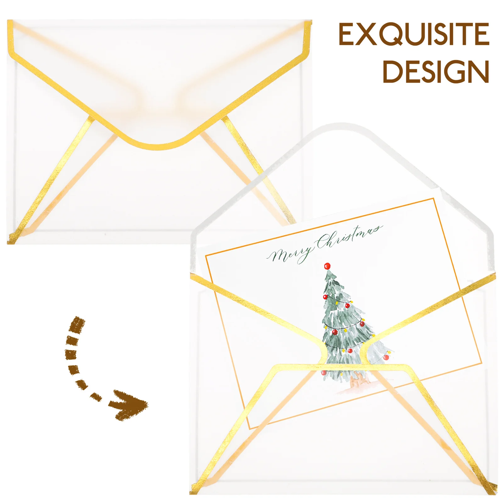 20 Pcs Envelope for Wedding Invitation Cards Envelopes Transparent Paper Small Invitations