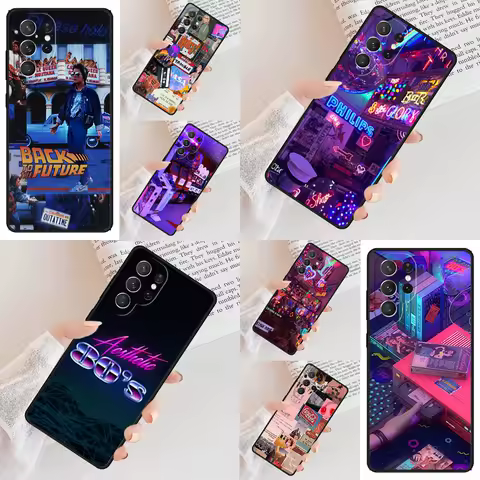 Aesthetics 80's Style Aesthetic Phone Case For Samsung Galaxy S24 S23 S22 S21 Ultra S10 Note 10 Pro S20 Plus FE S9 S8 Cover