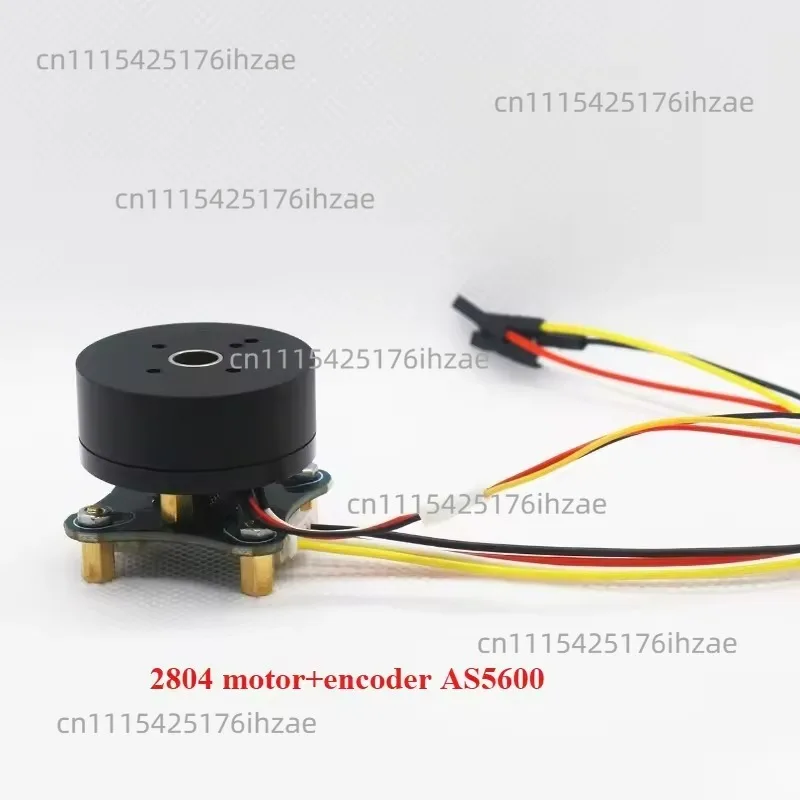 Outer Rotor 2804 Brushless DC Motor, Built-in AS5600 Encoder & Hall Sensor, Hollow Shaft FOC Motor Kit