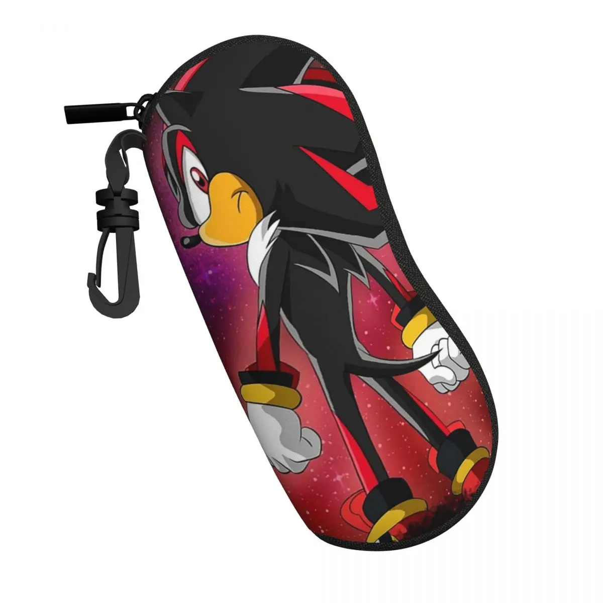 Custom Shadow The Hedgehog 1 Eyeglass Glasses Case Soft Protector Zipper Sunglasses Box Pouch Women Men