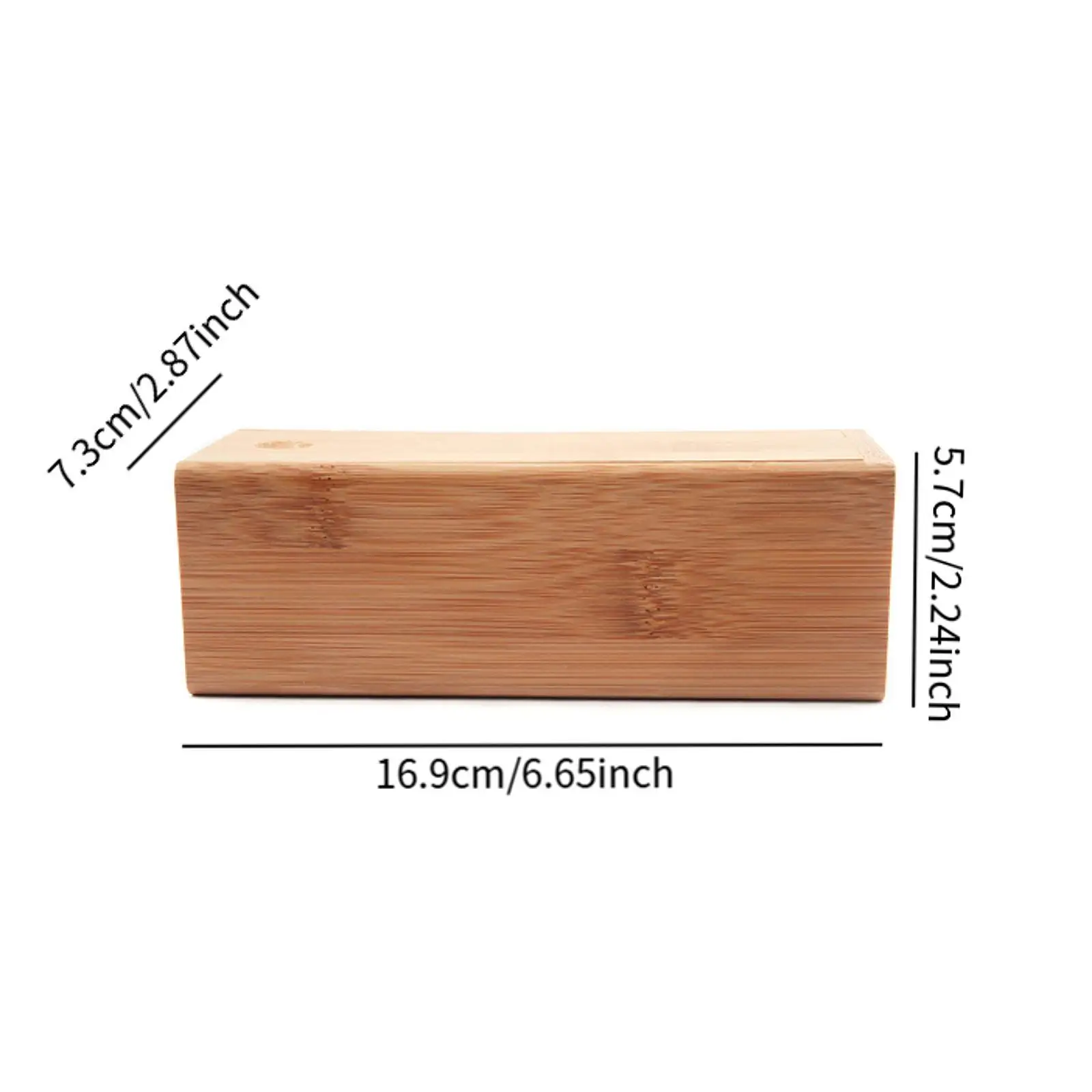 Sunglasses Case Eyewear Case Sliding Lid Portable Travel Bamboo Wood Box for