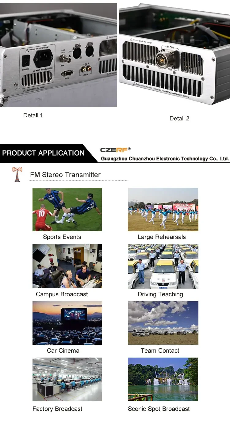Transmisor de FM 2025 Transmisor de audio inalámbrico de larga distancia de 600 W