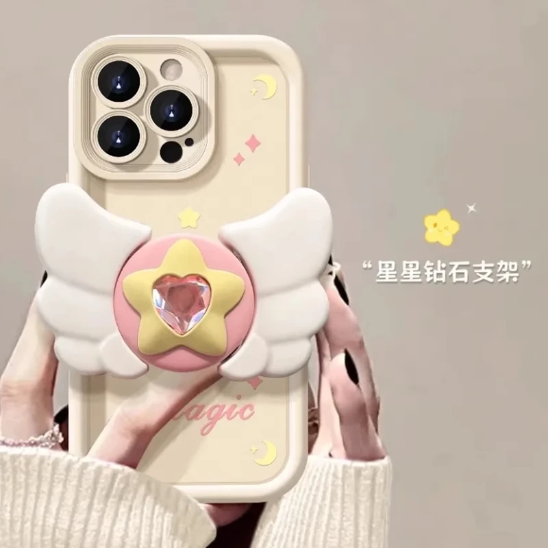 Phone Case For Samsung S24 Ultra S23 S22 S21 Plus S20 FE A54 A34 A24 A14 A04S A55 A35 A25 A15 A05S 3D Magic Wing Cover - náhled 5