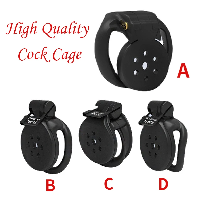 Hoge Kwaliteit Kleine Platte Sissy HT-V4 Kuisheidskooi Set Met 4 Penis Lock Cock Ring Cobra Bdsm Cock Kooien Sex speelgoed Voor Man Gay 18 +